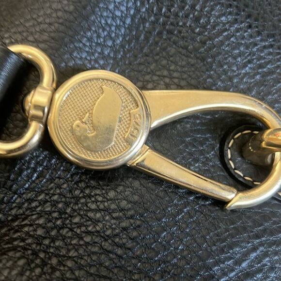 DOONEY & DOURKE BLACK LEATHER CLASP SATCHEL HOBO‎ SHOULDER BAG. - Picture 6 of 11